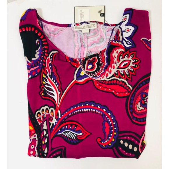 Women's Dana Buchman Paisley Pink Puple Tunic XXL - Picture 6 of 8